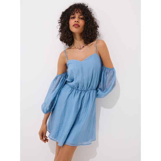 Mohito - Sukienka mini z lyocellem - błękitny ze sklepu Mohito w kategorii Sukienki - zdjęcie 186489022
