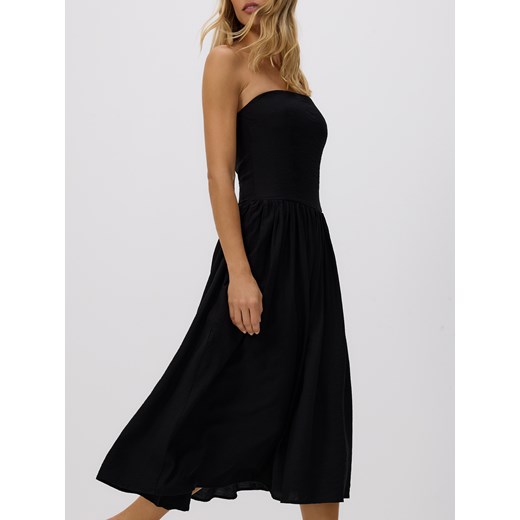 Reserved - Sukienka z prostym dekoltem - czarny ze sklepu Reserved w kategorii Sukienki - zdjęcie 186489641
