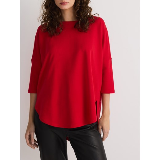 Reserved - Longsleeve z modalem - czerwony Reserved L wyprzedaż Reserved