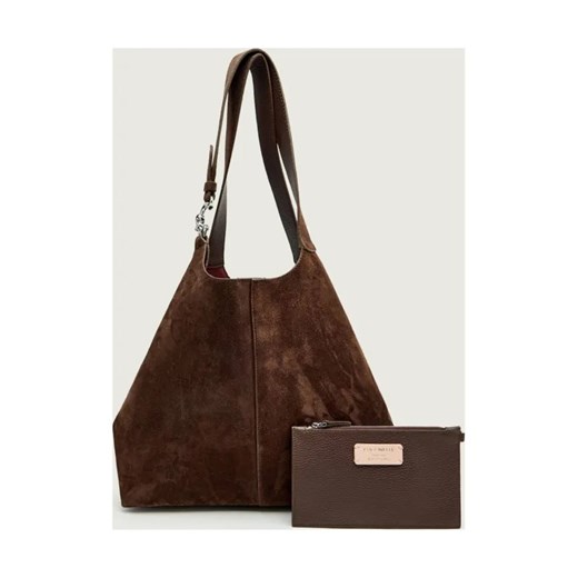 Coccinelle Shopperka + saszetka C-Easy | zamsz ze sklepu Gomez Fashion Store w kategorii Torby Shopper bag - zdjęcie 186490081