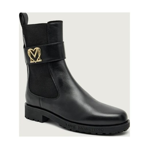 Love Moschino Skórzane botki ze sklepu Gomez Fashion Store w kategorii Botki - zdjęcie 186490103