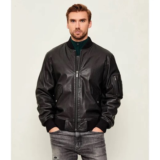 Just Cavalli Skórzana kurtka bomber | Regular Fit ze sklepu Gomez Fashion Store w kategorii Kurtki męskie - zdjęcie 186490193