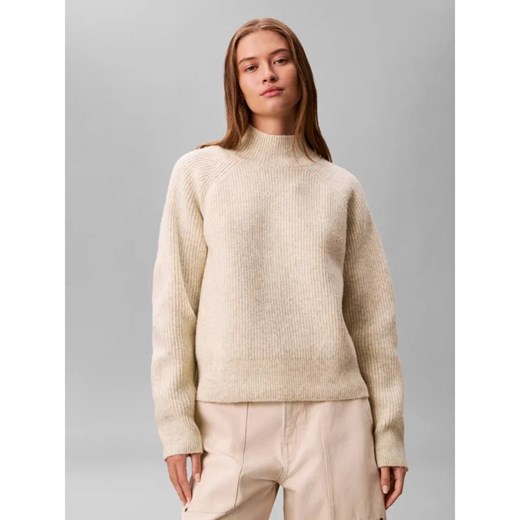 Calvin Klein Jeans Półgolf | Regular Fit | z dodatkiem wełny ze sklepu Gomez Fashion Store w kategorii Swetry damskie - zdjęcie 186490220