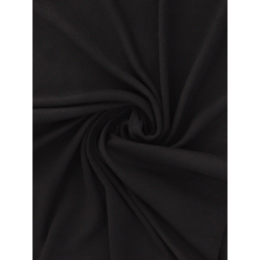 Gładki czarny szal z wełną Potis & Verso Potis & Verso Uniwersalny Eye For Fashion