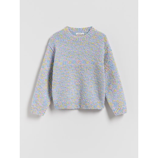 Reserved - Sweter z kolorowym wzorem - lawendowy ze sklepu Reserved w kategorii Swetry dziewczęce - zdjęcie 186491501