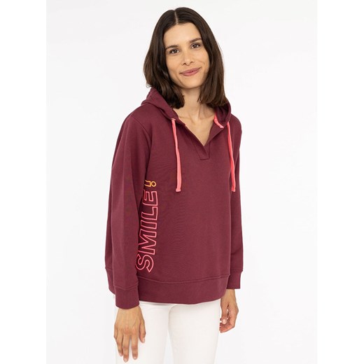 Zwillingsherz Bluza &quot;Smile&quot; w kolorze bordowym Zwillingsherz L/XL okazja Limango Polska