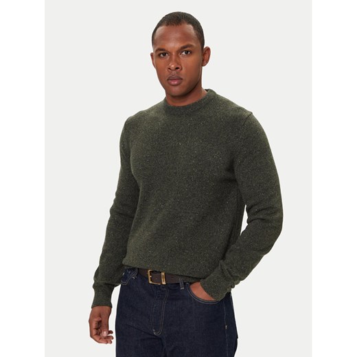 Barbour Sweter Essential Tisbury MKN0844GN79 Zielony Regular Fit ze sklepu MODIVO w kategorii Swetry męskie - zdjęcie 186492674