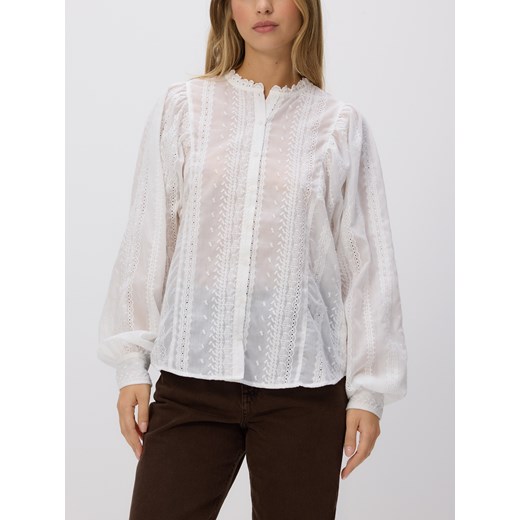 Reserved - Koszula z ozdobnym haftem - biały ze sklepu Reserved w kategorii Koszule damskie - zdjęcie 186493561