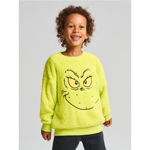 Sinsay - Bluza Grinch - zielony Sinsay 110 (4-5 l) Sinsay