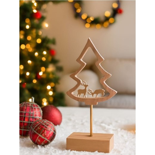 Sinsay - Dekoracja świąteczna w kształcie choinki - kremowy ze sklepu Sinsay w kategorii Dekoracje bożonarodzeniowe - zdjęcie 186495451