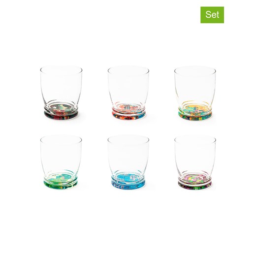 Trendy Kitchen by EXCÉLSA Szklanki (6 szt.) &quot;Kimono&quot; ze wzorem  - 340 ml ze sklepu Limango Polska w kategorii Naczynia - zdjęcie 186497431