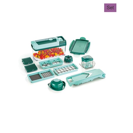 Genius 13-częściowy zestaw &quot;Nicer Dicer Fusion&quot; w kolorze miętowym ze sklepu Limango Polska w kategorii Akcesoria kuchenne - zdjęcie 186497714