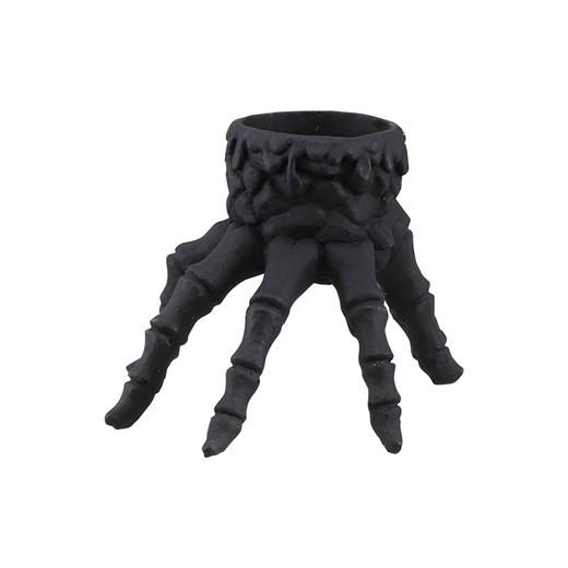 CHAKS Świecznik "Black Skeleton Hand" w kolorze czarnym - 13 x 12 x 9,5 cm - id: 17711152 - marki Chaks - 186498130 CHAKS Świecznik "Black Skeleton Hand" w kolorze czarnym - 13 x 12 x 9,5 cm ze sklepu Limango Polska w kategorii Świeczniki - zdjęcie 186498130