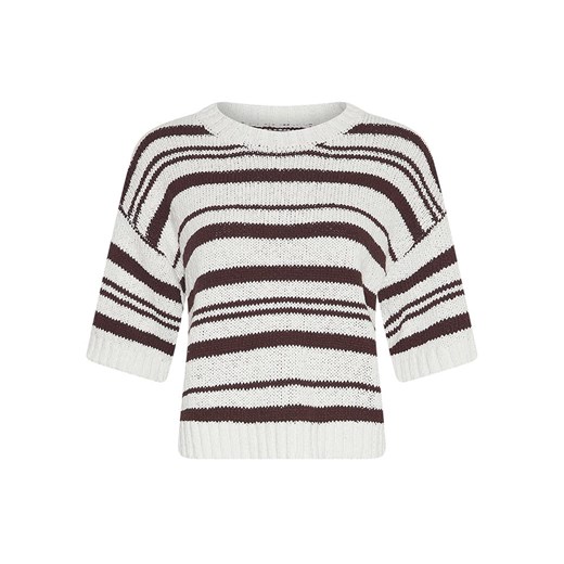 MOSS COPENHAGEN Sweter &quot;Hannalie&quot; w kolorze brązowo-kremowym ze sklepu Limango Polska w kategorii Swetry damskie - zdjęcie 186498484