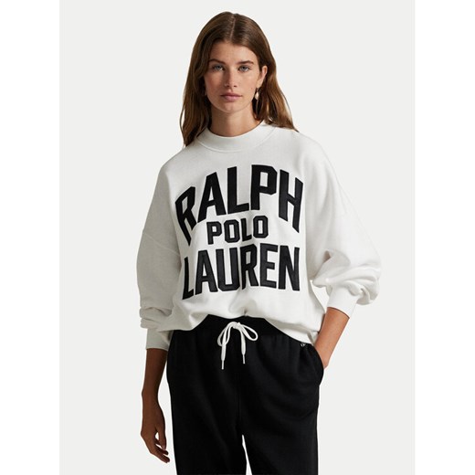 Polo Ralph Lauren Bluza 211978147001 Biały Relaxed Fit ze sklepu MODIVO w kategorii Bluzy damskie - zdjęcie 186498644