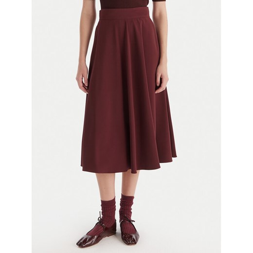 Marella Spódnica trapezowa Pina 2523106075 Bordowy Regular Fit ze sklepu MODIVO w kategorii Spódnice - zdjęcie 186498661