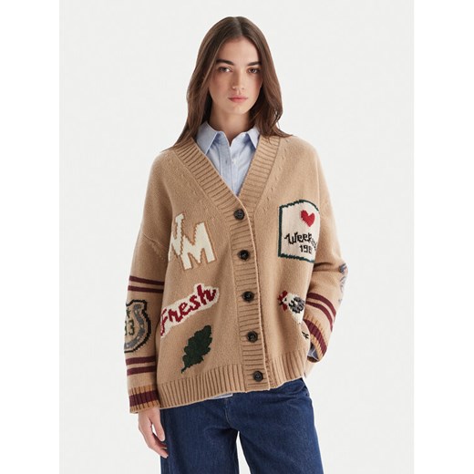 Weekend Max Mara Kardigan Belgio 2525346082 Beżowy Relaxed Fit ze sklepu MODIVO w kategorii Swetry damskie - zdjęcie 186498690