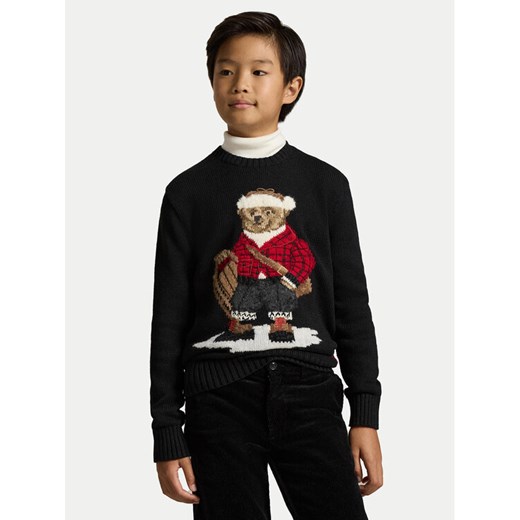 Polo Ralph Lauren Sweter 323981629001 Czarny Regular Fit ze sklepu MODIVO w kategorii Swetry chłopięce - zdjęcie 186498732