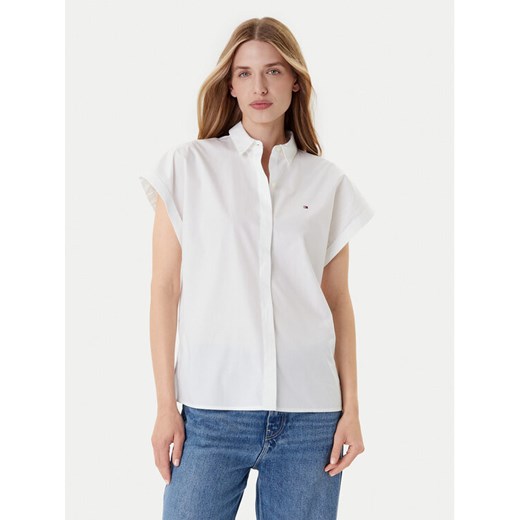 Tommy Hilfiger Koszula WW0WW45897 Biały Relaxed Fit ze sklepu MODIVO w kategorii Koszule damskie - zdjęcie 186498804