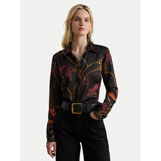 LAUREN RALPH LAUREN Koszula 200979917001 Czarny Straight Fit ze sklepu MODIVO w kategorii Koszule damskie - zdjęcie 186498811