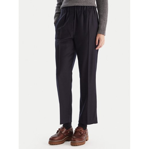 Weekend Max Mara Spodnie materiałowe Hataley 2525136022 Granatowy Regular Fit ze sklepu MODIVO w kategorii Spodnie damskie - zdjęcie 186498823