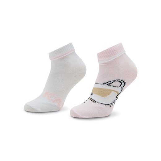 Karl Lagerfeld Kids Skarpety krótkie Z90039 Różowy ze sklepu MODIVO w kategorii Skarpetki dziecięce - zdjęcie 186498840