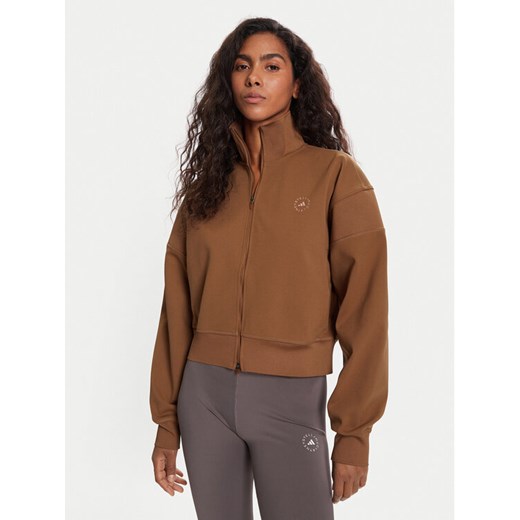 adidas by Stella McCartney Bluza Knitted Track Top JX6782 Brązowy Regular Fit ze sklepu MODIVO w kategorii Bluzy damskie - zdjęcie 186498881