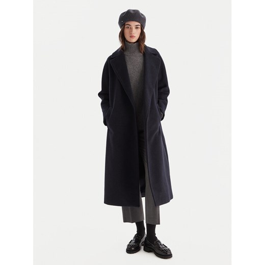Weekend Max Mara Płaszcz wełniany Tempera 2525016082 Granatowy Regular Fit ze sklepu MODIVO w kategorii Płaszcze damskie - zdjęcie 186498933