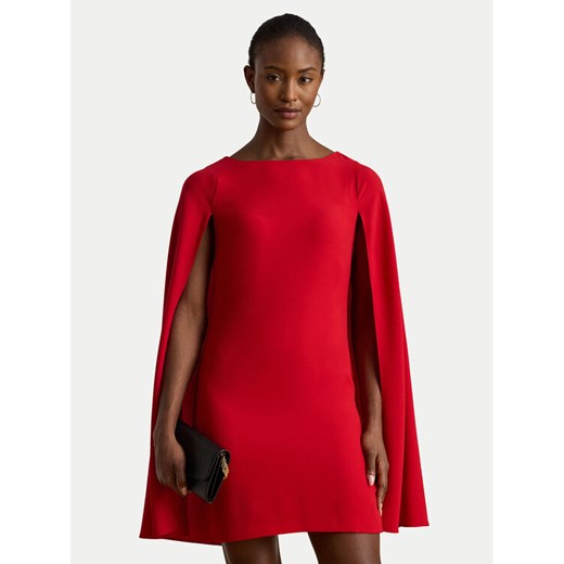 LAUREN RALPH LAUREN Sukienka koktajlowa 253980921004 Czerwony Slim Fit ze sklepu MODIVO w kategorii Sukienki - zdjęcie 186498943