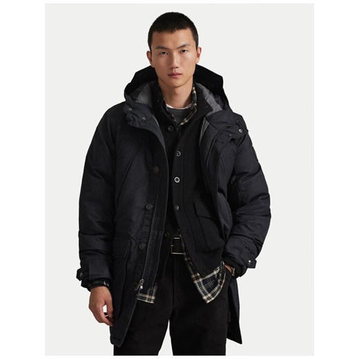 Polo Ralph Lauren Płaszcz zimowy 710968114002 Czarny Regular Fit ze sklepu MODIVO w kategorii Płaszcze męskie - zdjęcie 186498953