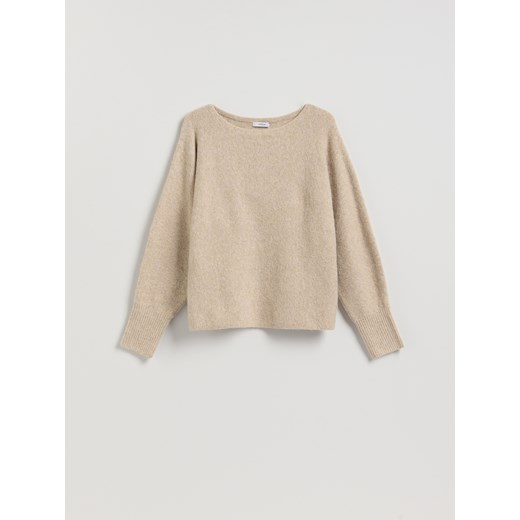 Reserved - Sweter z domieszką wełny - beżowy ze sklepu Reserved w kategorii Swetry damskie - zdjęcie 186500554