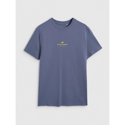 4F Koszulka w kolorze niebieskim ze sklepu Limango Polska w kategorii T-shirty męskie - zdjęcie 186501412