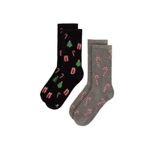 Lasocki Skarpety długie 2MB-001-AW23 (2-pack) Szary Lasocki 43_46 MODIVO