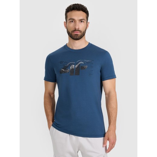 Męski t-shirt z nadrukiem 4F 4FWAW25TTSHM2359 - granatowy ze sklepu Sportstylestory.com w kategorii T-shirty męskie - zdjęcie 186503251