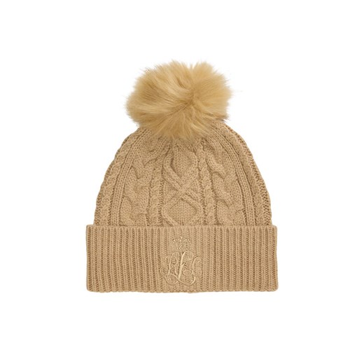 Czapka LAUREN RALPH LAUREN 454P04466002 Beżowy ze sklepu eobuwie.pl w kategorii Czapki zimowe damskie - zdjęcie 186504022