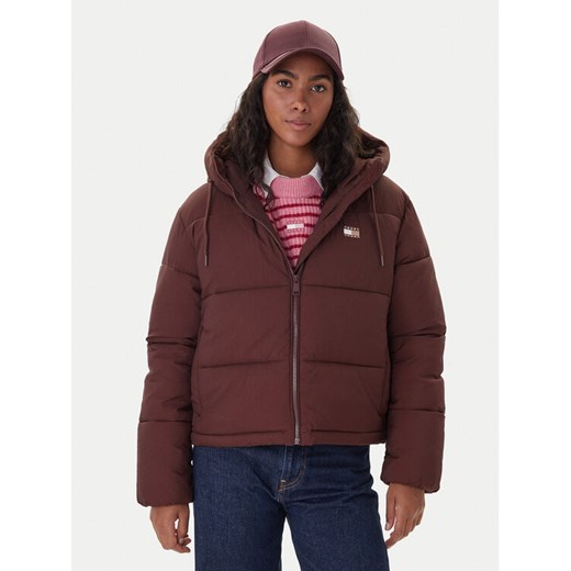 Tommy Jeans Kurtka zimowa DW0DW21625 Brązowy Regular Fit ze sklepu MODIVO w kategorii Kurtki damskie - zdjęcie 186504883