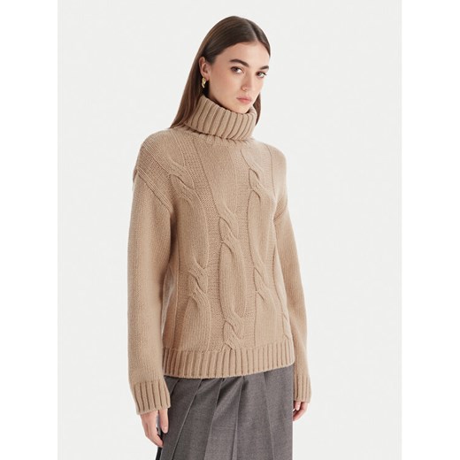 Luisa Spagnoli Golf Cerema 100250 Beżowy Regular Fit ze sklepu MODIVO w kategorii Swetry damskie - zdjęcie 186504923