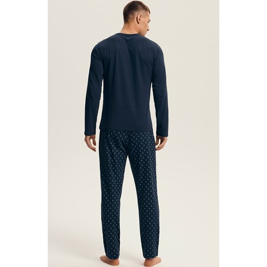 Henderson długa piżama męska Lush 43478-59X, Kolor granatowy-wzór, Rozmiar 2XL, Henderson ze sklepu Primodo w kategorii Piżamy męskie - zdjęcie 186505384