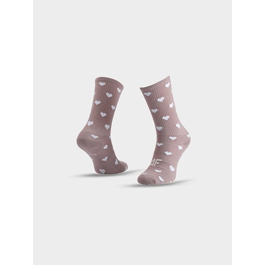 4F Skarpety (3 pary) w kolorze jasnobrązowym i białym 38-40 wyprzedaż Limango Polska