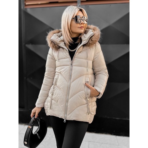 kurtka opiam beżowa l/40 ze sklepu UBRA w kategorii Kurtki damskie - zdjęcie 186506233