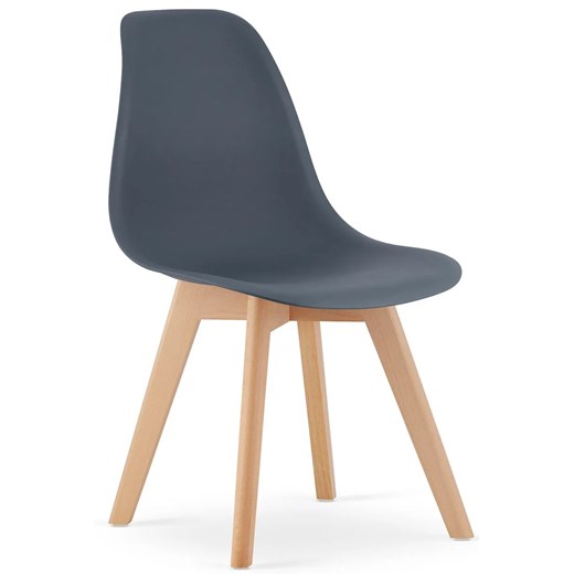 Zestaw 4 ciemnoszarych krzeseł skandynawskich G0-D40 - id: 53234 - marki Elior - 186506350 Zestaw 4 ciemnoszarych krzeseł skandynawskich G0-D40 ze sklepu Edinos.pl w kategorii Krzesła - zdjęcie 186506350