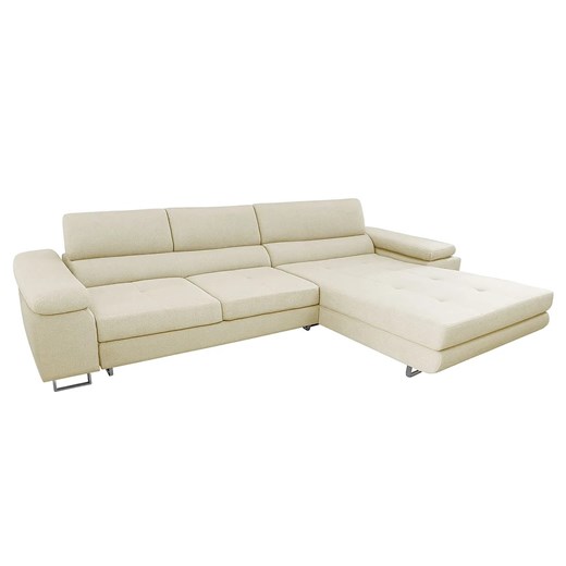 Beżowy narożnik rozkładany z funkcją spania M2-L05 - id: 53251 - marki Elior - 186506433 Beżowy narożnik rozkładany z funkcją spania M2-L05 ze sklepu Edinos.pl w kategorii Narożniki - zdjęcie 186506433