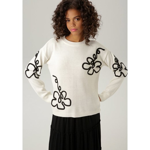 Aniston Sweter w kolorze kremowym Aniston 36 okazja Limango Polska