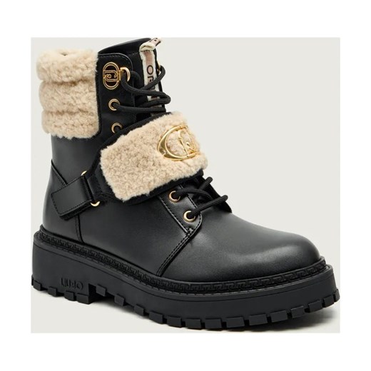 Liu Jo Skórzane botki RUMI 40 | shearling ze sklepu Gomez Fashion Store w kategorii Botki - zdjęcie 186508460