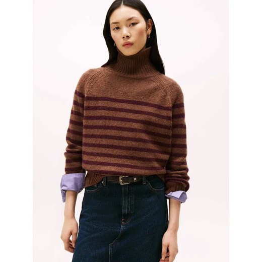 Tommy Hilfiger Wełniany golf | Loose fit | z dodatkiem kaszmiru ze sklepu Gomez Fashion Store w kategorii Swetry damskie - zdjęcie 186508553