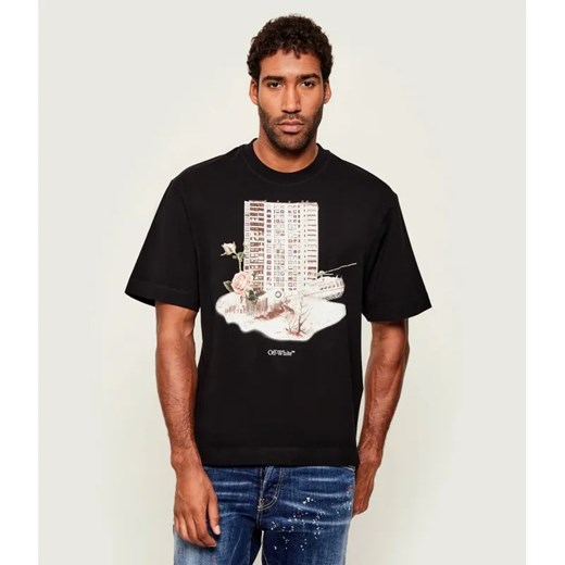 OFF-WHITE T-shirt BUILDING SKATE | Regular Fit ze sklepu Gomez Fashion Store w kategorii T-shirty męskie - zdjęcie 186508591