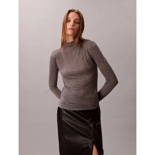 Calvin Klein Półgolf | Slim Fit | z dodatkiem wełny ze sklepu Gomez Fashion Store w kategorii Bluzki damskie - zdjęcie 186508631