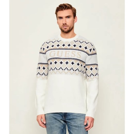 GUESS Sweter | Regular Fit | z dodatkiem wełny ze sklepu Gomez Fashion Store w kategorii Swetry męskie - zdjęcie 186508662