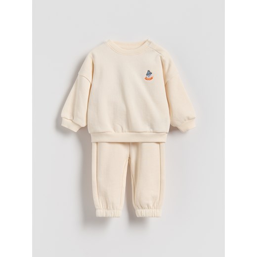 Reserved - Bawełniany komplet - kremowy ze sklepu Reserved w kategorii Odzież dla niemowląt - zdjęcie 186509882