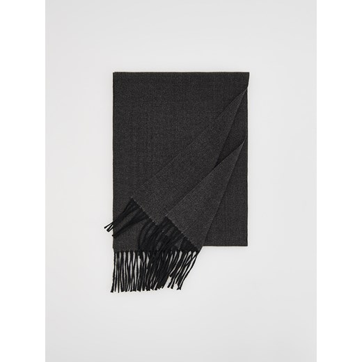 Reserved - Szalik z frędzlami - ciemnoszary Reserved ONE SIZE Reserved